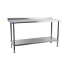 Holmes Wall Table(with upstand) S/S 304 Welded 1800(w)x900(h)x650mm(d)(Direct)