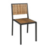 Bolero Steel & Acacia SideChair (Pack 4)