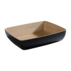 APS Frida Bowl 1/2 325x265x75 Wood/Black (B2B)