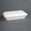 Fiesta Green Compostable Bagasse Hinged Food Containers 248x161mm Per 250