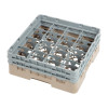 Cambro Camrack 16 Compartment Glass Rack Beige - Max Height 133mm