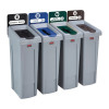 Rubbermaid SJRS 4 Strm bund - General (Blk)/ Compost (Br)/ Mixed(Gn)/ Paper(Blu)