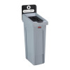 Rubbermaid Slim Jim Recycling Station Single Stream - General Waste (Black)