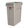 Rubbermaid Slim Jim Container with Venting Channels 60Ltr - Beige