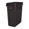 Rubbermaid Slim Jim Container with Venting Channels 60Ltr - Brown