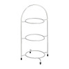 Chrome 3 Tier Cake Plate Stand 15.5" (39cm) - to hold 3 x 170mm Plates(Box 1)