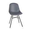 Bolero Arlo Sidechair with Metal Frame Charcoal (Pack 2)