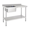 Vogue St/St Single Bowl Sink R/H Drainer - 1200mm