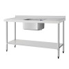 Vogue St/St Single Bowl Sink Double Drainer - 1500mm