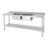 Vogue Double Bowl Sink Double Drainer - 2100mm
