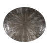 Churchill Stone Quartz Black Orbit Oval Coupe Plate - 10" (Box 12) (Direct)