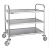 Vogue 3 Tier Flat Pack Trolley St/St - 810Lx455Wx855mmH