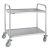 Vogue 2 Tier Flat Pack Trolley St/St - 810Lx455Wx855mmH