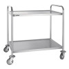Vogue 2 Tier Flat Pack Trolley St/St - 855Lx535Wx940mmH