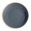 Olympia Canvas Concave Plate Unglazed Edge Blue Granite - 270mm (Box 6)