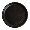 Olympia Canvas Sml Rim Rnd Plate Soft Rings Glazed Edge Delhi Black 180mm(Box 6)
