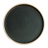 Olympia Canvas Flat Round Plate Unglazed Edge Green Verdigris - 250mm (Box 6)