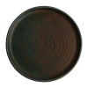 Olympia Canvas Sml Rm Rnd Plate Soft Rings Glazd Edge Green Verdigris265mm(Box6)