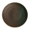 Olympia Canvas Concave Plate Unglazed Edge Green Verdigris - 270mm (Box 6)