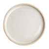 Olympia Canvas Flat Round Plate Unglazed Edge Murano White - 250mm (Box 6)
