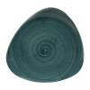 Churchill Stonecast Patina Rustic Teal Triangle Plate - 229mm 9"(Box 12)(Direct)