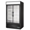True Slimline 2 Glass Door Merchandiser Fridge - Black TVM-48SL-HC-VM01 (Direct)