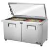 True Glass Lid Salad Prep Counter24x1/6GN Pan Top TSSU-60-24M-B-ST-FGLID(Direct)