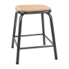 Bolero Cantina Low Stool Metallic Grey (Box 4)