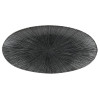 Churchill Studio Prints Agano Black Chefs Oval Plate 34.7x17.3cm(Box 6) (Direct)