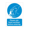 A5 Size Please Use Hand Sanitiser Before Entering Vinyl Sticker