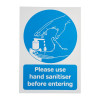 A4 Size Please Use Hand Sanitiser Before Entering Vinyl Sticker