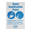 A5 Size Hand Sanitisation Point Self Adhesive Vinyl