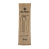 eGreen Individually Kraft Wrapped 4-in-1 Wooden Cutlery Set (Pack of 250)