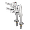 Vogue Pair Necked Pillar Sink Taps - 3" Lever 1/2" High