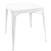 Bolero Bistro White Square Steel Bistro Table
