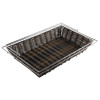 APS Frames Poly-Rattan Basket GN 1/1 Dark Brown with Frame for cover 575x365mm h80mm
