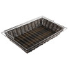 APS Frames Poly-Rattan Basket GN 1/1 Dark Brown with Frame for cover 575x365mm h80mm