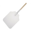 Vogue Wood Handle Aluminum Pizza Peel - 305x355mm 12x14"Blade 660mm 26" Overall