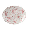 Churchill Vintage Prints Cranberry Rose Oval Plate - 317mm 12.5" (Box 6)(Direct)