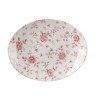 Churchill Vintage Prints Cranberry Rose Oval Plate - 317mm 12.5" (Box 6)(Direct)
