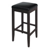 Bolero Faux Leather High Bar Stool (Black) (Pack 2)