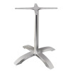 Bolero Brushed Aluminium 4 leg Contemporary Table Base
