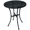 Bolero Black Steel Patterned Bistro Table 600mm Round