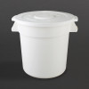 Vogue White Round Container Bin Large