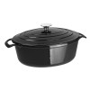 Vogue Oval Casserole Black - 5Ltr 110h x 243w x 295mm d