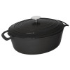Vogue Oval Casserole Black - 6Ltr 125h x 230w x 305mm d