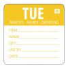 Vogue Day of the week Prepared Label Tuesday Dissolvable Adhesive (Roll 250)