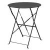 Bolero Black Pavement Style Steel Table Round - 600mm