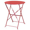 Bolero Red Pavement Style Steel Table (600mm Round)