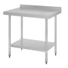 Vogue Stainless Steel Table with Upstand 900 x 900 x 700mm